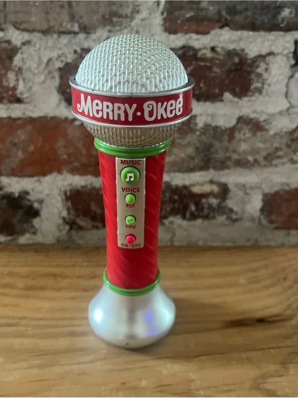 Hallmark Merry-Okee Red and Silver Kids Party Microphone